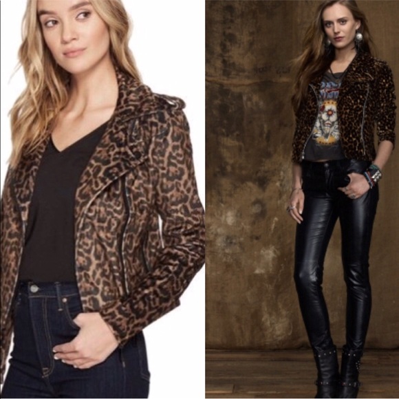 🏆HP🏆5 ⭐️NWT bebe Leopard Moto Jacket - Picture 4 of 8